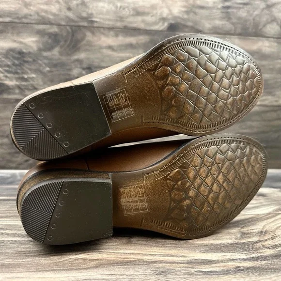 ❌SOLD❌NIB Harley Davidson Lorene Gore Western Moto Ankle Leather Boots Tan 8.5M - Picture 8 of 12